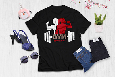 Gym Fitness T-shirt Design logos