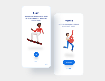 Skill acquisition Onboarding adobexd app clean design figma illustration minimal onboarding skill ui uidesign uiux ux uxdesign