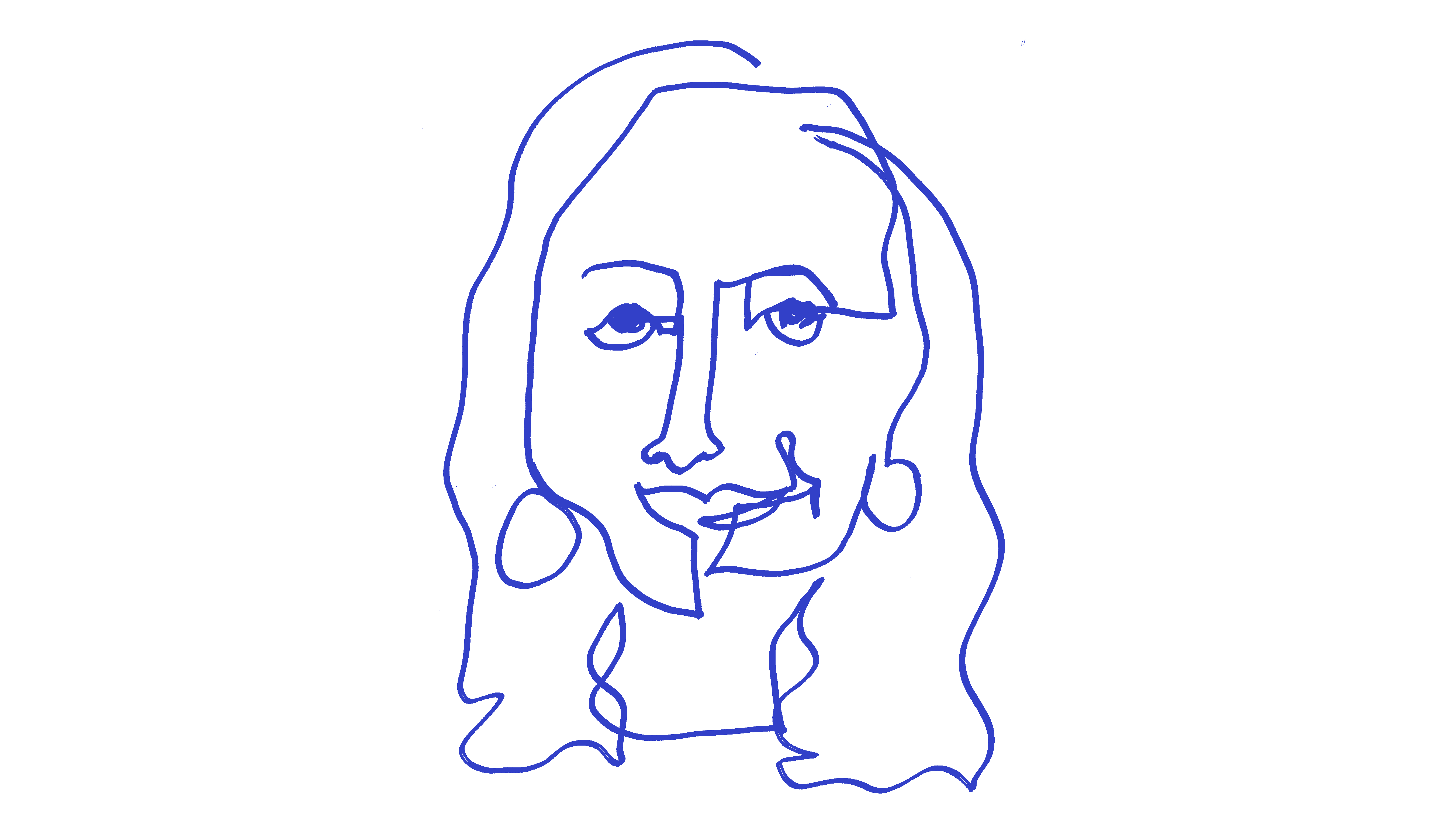 Example of Blind Contour Portrait