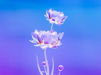 Future ornamental flowers 3d 3d art blender blender3d branding cycles design flowers future illustration material render