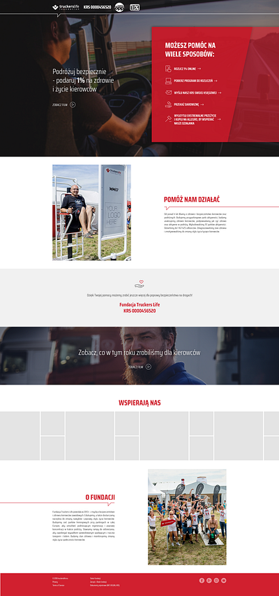 Website for a truckers foundation design graphic design ui web