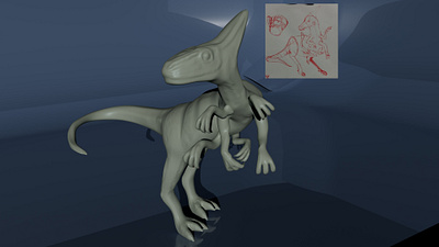 Six-handed monster 3d 3dmodel autodeskmaya design graphic design motion graphics mudbox