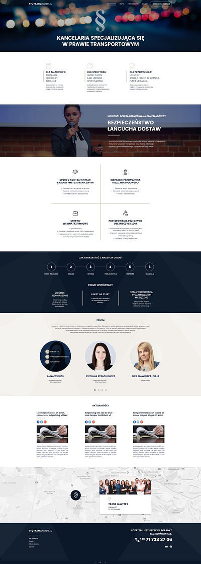 Website for a transport oriented Law Firm design graphic design ui web