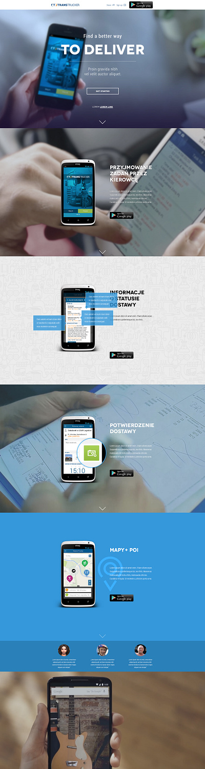 Website theme for TransTrucker app design graphic design ui web