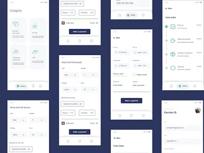 Laundry App Interface app branding graphic design laundry ui ux