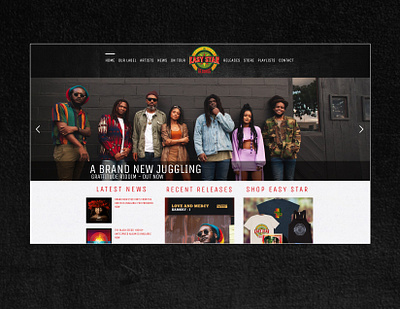 Easy Star Records Website design graphic design web design