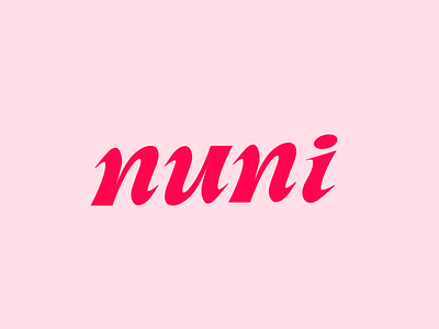 Nuni Lettering affinity affinitydesigner font lettering logo logotype mark pink red serif typography wordmark