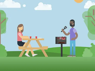 Relaxing at the park branding design graphic design illustration ui ux vector