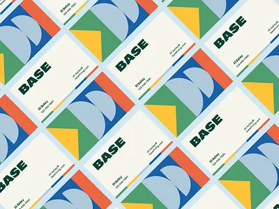 Base Business Cards business card design geometric logo modern pattern wordmark
