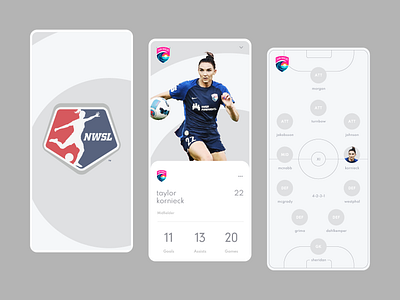 NWSL Digital Trading Card App app branding cultist design digital graphic design mobile typography ui vector