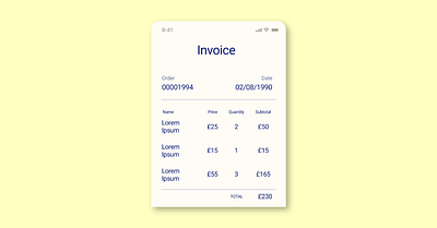 #DailyUI 046 app branding daily ui daily ui 046 design figma graphic design illustration invoice logo ui ux