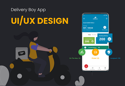 Delivery boy App dashboard delivery delivery boy ecommerce mobile app product design ui ui design ux design