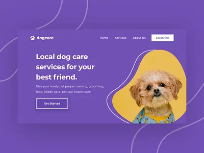 Dog Care Web Design adobe illustrator adobe xd business website design dog dog web figma graphic design pet pet web photoshop sketch uiux uiux design user experience user interface web web design website website design