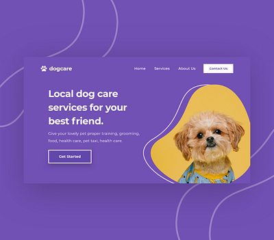 Dog Care Web Design adobe illustrator adobe xd business website design dog dog web figma graphic design pet pet web photoshop sketch uiux uiux design user experience user interface web web design website website design