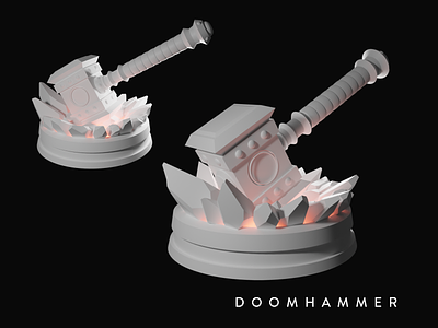 Doomhammer 3d 3dart 3dprint art artist asset blender cool creative design doomhammer hammer model print realistic render warcraft