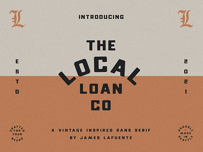 Local Loan Co - A Vintage Sans Serif badge branding font lettering logo matchbook retro typeface typography vintage