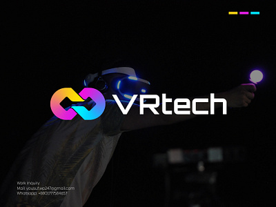 VRtech Logo | Futuristic Metaverse Logo concept ai brand identity brand mark branding futuristic gradient icon iot logo logo design logo designer logos logotype metaverse minimalist logo modern logo symbol technology vr web3