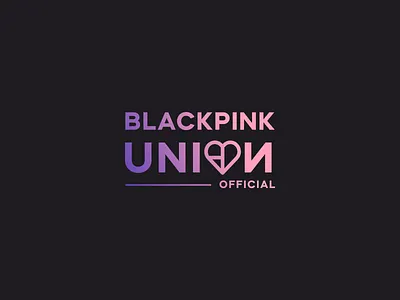 Logo - Blackpink Union Official blackpink branding design graphic design logo