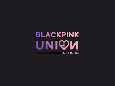 Logo - Blackpink Union Official blackpink branding design graphic design logo