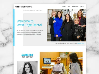 West Edge Dental in Seattle Washington dental website dentist dentist website design galactic ideas seattle wa ui uidesign uxdesign web webdesign wordpress