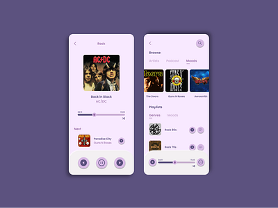 Daily UI #009 - Music Player app dailyui dailyui09 design figma illustration interaction design mobile music neumorphism player rock ui uidesign ux uxdesign