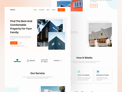 DeEstate - Website Exploration company design hotel property real estate simplicity ui uidesign uiux ux uxdesign webdesign website