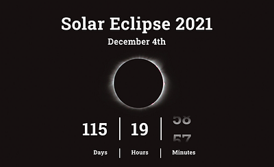 Countdown Timer 014 branding countdown countdown timer dailyui design figma graphic design illustration logo solar eclipse timer ui uidesign uxdesign uxui vector