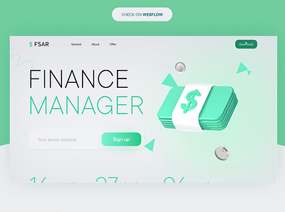 FSAR - finance manager 3dwebsite animation animationwebsite branding cryptowallet cuberto design financial freelacerwebflow freelancer losangeles ui usafreelancer ux wallet webflow webflowwebsite website