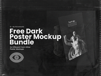 Free Dark Poster Mockup Bundle branding graphic design ui