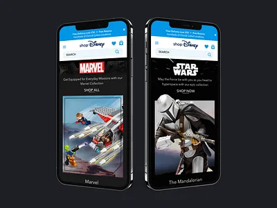 Shop Disney UK branding design design system disney e commerce ecommerce homepage ios live marvel mobile responsive responsive design shipped star wars ui user experience ux visual design web design