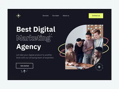 Digital Marketing Agency Landing Page agency agency web design branding design graphic design landing page design ui ui ux design ui design uidesign uiux user interface design ux web design web ui design website design
