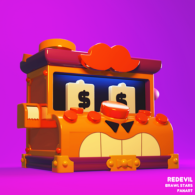 Griff's Head 3d b3d blender brawlstars character griff