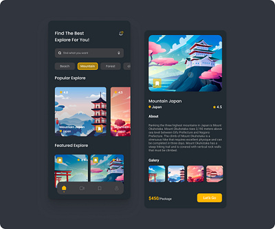 World Explore App - Mobile 3d animation branding graphic design logo motion graphics ui