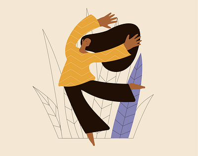 Dancing dancing dibujo drawing geometry illustration illustrator ilustracion plants sketch vector woman