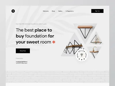 Pondasi Landing Page Animation animation animations card furniture landing page minimalist motion graphics prototype shopify startup ui ux visual web web design webflow website