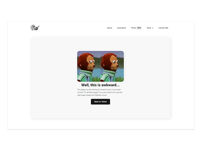 Custom 404 Redirect - Made in Webflow 404 404 redirect desktop meme portfolio puppet responsive staring ui web design
