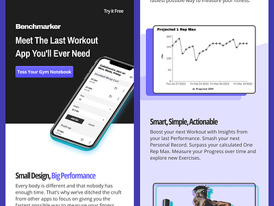 Benchmarker Fitness App branding fitness ui