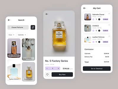 Chanel perfume branding design icon ui ux