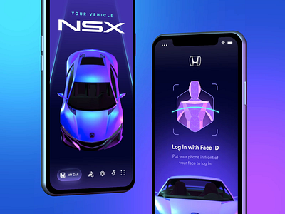 Smart Car Login 3d animation app automotive car colorful dashboard faceid futuristic interaction login minimal mobile modern motion graphics product smart splash ui ux