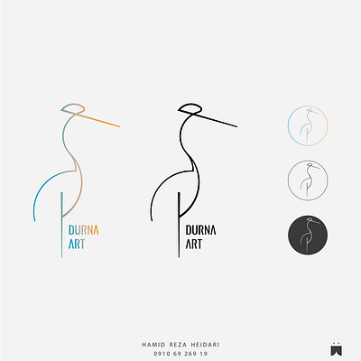 Durna (crane) branding crane design graphic design illustration logo monogram design typography vector