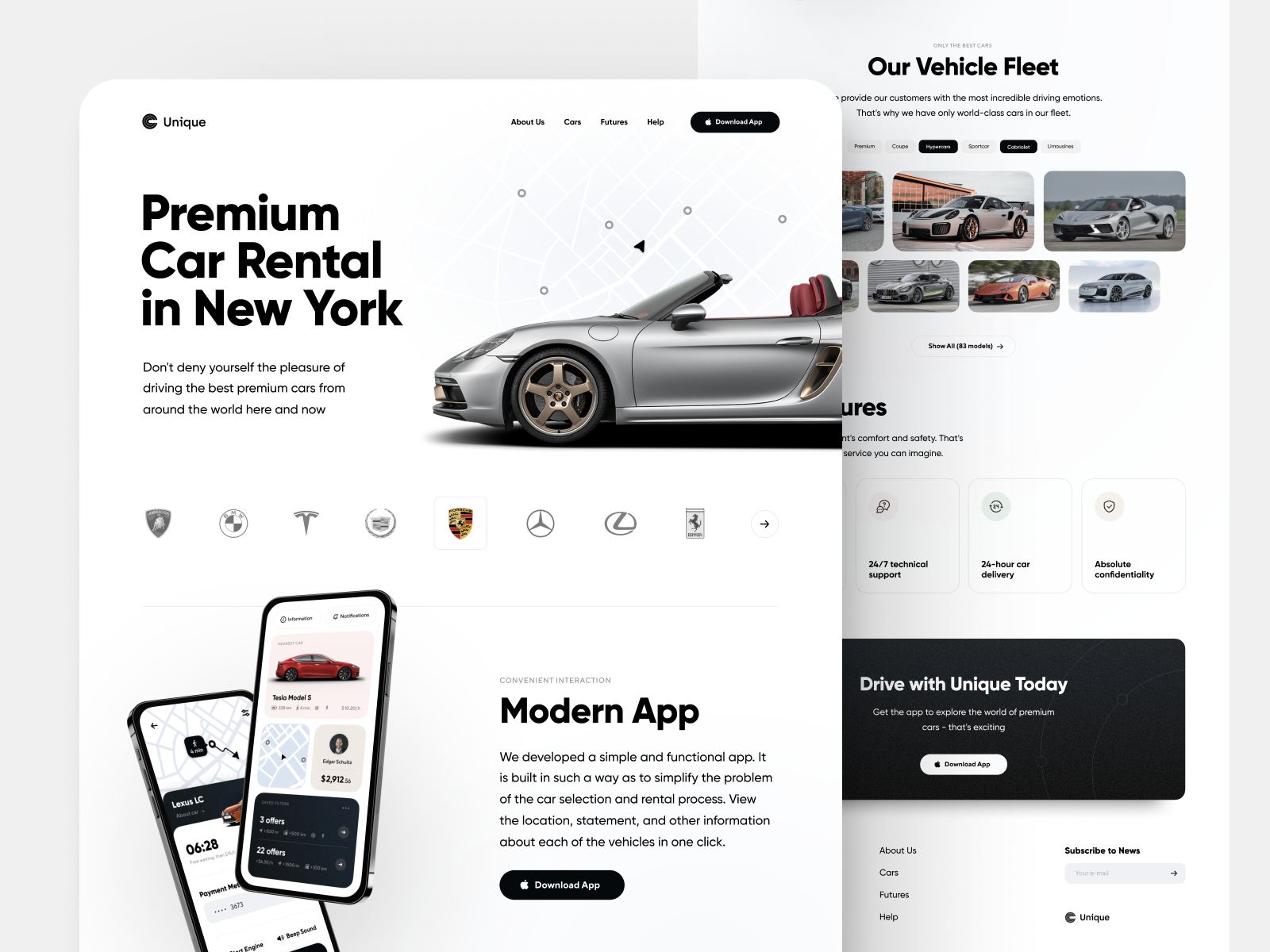 Example of Car Rental App Design Concept