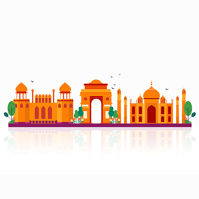 Indian Monuments artlover branding design illustration illustrator procreate typography ui vector