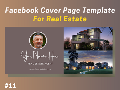 Real Estate Facebook Cover Template #11 branding design facebook facebook banner facebook cover graphic design real estate social media