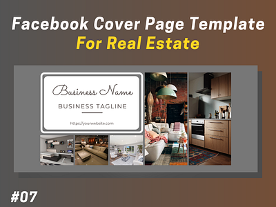 Real Estate Facebook Cover Page Template #07 branding design facebook facebook banner facebook cover graphic design real estate social media