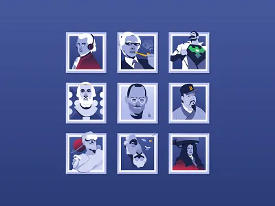 Primedice - The Greatest Minds V2 branding celebrity characters crypto design dice galileo gamble game homer illustration illustrator jobs mozart primedice vector