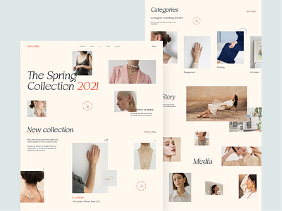 Ecommerce Store Enroute 🧿 clean design clothing design design studio ecommerce graphic design interface jewelry marketplace minimalism minimalist store online store typography ui user experience ux web design web marketing website website design