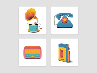 Vintage Objects art design editorial illustration vintage