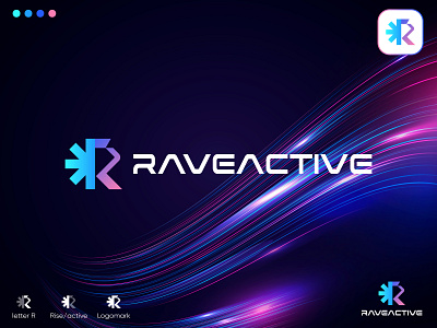 RaveActive Logo design a logo brand identity branding logo logo design minimalist logo modern logo r logo ra logo raveactive rise logo
