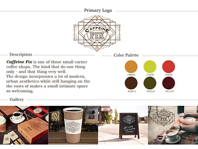 Caffeine Fix branding design logo