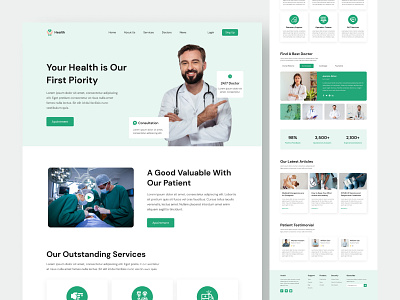 Medical Landing Page branding design designer graphic design healthcare web healthy web design medical landing page medical web ui ui designer uiux ux designer web case study web design web design experiance